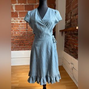 NWT POLO RALPH LAUREN Chambray Wrap Dress